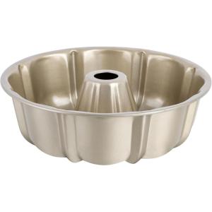 imageEfar 10 Inch Tube Cake Pan Nonstick Fluted Pan for Baking Pound Cake Heavy Duty Carbon Steel Round Baking Mold Easy Release ampamp Easy to Clean 10 Cup BlackChampagne Gold