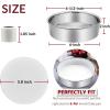 image8 Inch Cake Pan Set of 3 EFar Stainless Steel Round Layer Cake Baking Pans with Parchment Rounds ampamp Side Liner Roll NonToxic ampamp Healthy Metal Cakes Tin Straight Side ampamp Dishwasher Safe6 Inch