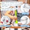 imageEfar 6 Inch Cake Pans Set of 4 Stainless Steel Round Baking Cake Pan Tins with Decorating Supplie Including Parchment Paper Icing Tips Spatula Scrapper Nontoxic ampamp Healthy Dishwasher Safe