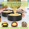imageEfar 6 x 3 Inch Cake Pan Set of 2 Nonstick Stainless Steel Small Round Cake Pans Tin for Birthday Wedding Stainless Steel Core ampamp Nontoxic Coating Deep ampamp Straight Side2