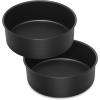 imageEfar 6 x 3 Inch Cake Pan Set of 2 Nonstick Stainless Steel Small Round Cake Pans Tin for Birthday Wedding Stainless Steel Core ampamp Nontoxic Coating Deep ampamp Straight Side2