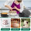 imageEfar 8 Inch Cake Pan 4Piece Nonstick Round Cake Baking Pans for Wedding Birthday Layer Cake Stainless Steel Core ampamp NonToxic Coating 2 Inch Deep6 inches