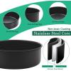 imageEfar 8 Inch Cake Pan 4Piece Nonstick Round Cake Baking Pans for Wedding Birthday Layer Cake Stainless Steel Core ampamp NonToxic Coating 2 Inch Deep6 inches