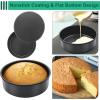 imageEfar 8 Inch Cake Pan 4Piece Nonstick Round Cake Baking Pans for Wedding Birthday Layer Cake Stainless Steel Core ampamp NonToxic Coating 2 Inch Deep6 inches