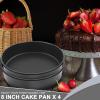 imageEfar 8 Inch Cake Pan 4Piece Nonstick Round Cake Baking Pans for Wedding Birthday Layer Cake Stainless Steel Core ampamp NonToxic Coating 2 Inch Deep8 inches