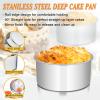 imageEfar 8 x 3 Inch Round Cake Pans Stainless Steel Deep Cake Baking Pan Tin for Birthday Wedding Party Chiffon Cheesecake Healthy ampamp NonToxic Straight Side ampamp Dishwasher Safe  Set of 22