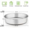 imageEfar 9 Inch Cake Pan Set of 3 Stainless Steel Round Cake Baking Pans NonToxic ampamp Healthy Mirror Finish ampamp Dishwasher Safe11 inch