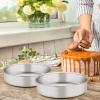 imageEfar 9 Inch Cake Pan Set of 3 Stainless Steel Round Cake Baking Pans NonToxic ampamp Healthy Mirror Finish ampamp Dishwasher Safe9 inch