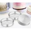 imageEfar 9 Inch Cake Pan Set of 3 Stainless Steel Round Cake Baking Pans NonToxic ampamp Healthy Mirror Finish ampamp Dishwasher Safe9 inch