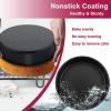 imageEfar Cake Pan Set of 4 4 inch6 inch8 inch9 inch Nonstick Round Baking Cake Pans for Tier Birthday Wedding Cake Stainless Steel Core ampamp NonToxic Coating 2 Inch Deep Black