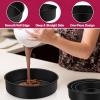 imageEfar Cake Pan Set of 4 4 inch6 inch8 inch9 inch Nonstick Round Baking Cake Pans for Tier Birthday Wedding Cake Stainless Steel Core ampamp NonToxic Coating 2 Inch Deep Black