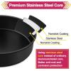 imageEfar Cake Pan Set of 4 4 inch6 inch8 inch9 inch Nonstick Round Baking Cake Pans for Tier Birthday Wedding Cake Stainless Steel Core ampamp NonToxic Coating 2 Inch Deep Black