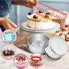 imageEfar Cake Pans Set of 3 6 x 3 Inch Stainless Steel Round Cake Baking Pans Tins for Wedding Birthday Deep Side ampamp Nontoxic Oven ampamp Dishwasher Safe Mirror Finish ampamp Straight Side6 x 3 inch