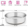 imageEfar Cake Pans Set of 3 6 x 3 Inch Stainless Steel Round Cake Baking Pans Tins for Wedding Birthday Deep Side ampamp Nontoxic Oven ampamp Dishwasher Safe Mirror Finish ampamp Straight Side6 x 2 inch