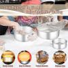 imageEfar Deep Cake Pan Set of 3 6 inch8 inch9 inch Stainless Steel Round Layer Cake Baking Pans Metal Tier Cake Tins for Wedding Birthday Leak Proof ampamp Straight Side Nontoxic ampamp Dishwasher Safe4x2 6 x 3 8x3inches
