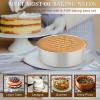 imageEfar Deep Cake Pan Set of 3 6 inch8 inch9 inch Stainless Steel Round Layer Cake Baking Pans Metal Tier Cake Tins for Wedding Birthday Leak Proof ampamp Straight Side Nontoxic ampamp Dishwasher Safe6x3 8 x 3 9x3 inches