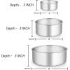 imageEfar Deep Cake Pan Set of 3 6 inch8 inch9 inch Stainless Steel Round Layer Cake Baking Pans Metal Tier Cake Tins for Wedding Birthday Leak Proof ampamp Straight Side Nontoxic ampamp Dishwasher Safe4x2 6 x 3 8x3inches