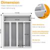 imageEfar Silverware Drawer Organizer Mesh Wire Utensil Tray Drawer Organizer for Kitchen Black Narrow Metal Flatware Cutlery HolderDivider 5 Compartment ampamp Small Size  125 x 925InchPlastic