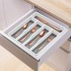 imageEfar Silverware Drawer Organizer Mesh Wire Utensil Tray Drawer Organizer for Kitchen Black Narrow Metal Flatware Cutlery HolderDivider 5 Compartment ampamp Small Size  125 x 925InchPlastic