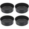 imageEfar 8 Inch Cake Pan 4Piece Nonstick Round Cake Baking Pans for Wedding Birthday Layer Cake Stainless Steel Core ampamp NonToxic Coating 2 Inch Deep6 inches