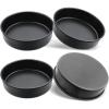 imageEfar 8 Inch Cake Pan 4Piece Nonstick Round Cake Baking Pans for Wedding Birthday Layer Cake Stainless Steel Core ampamp NonToxic Coating 2 Inch Deep8 inches