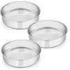 imageEfar 9 Inch Cake Pan Set of 3 Stainless Steel Round Cake Baking Pans NonToxic ampamp Healthy Mirror Finish ampamp Dishwasher Safe8 inch