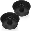 imageEfar Angel Food Cake Pan Set of 2 10Inch Nonstick Tube Pan for Baking Pound Chiffon Cake Onepiece Design Easy Release ampamp Clean up2 Pieces