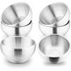 imageEfar Stainless Steel Bowls for Kids6 Pack 12OZ Double Walled Baby Toddler Bowls for Baby FoodCerealSnack 1810 NonToxic Metal ampamp Unbreakable Dishwasher Safe6
