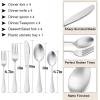 image20Piece Silverware Set with Tray Efar Stainless Steel Flatware Cutlery Set Service for 4 Eating Utensils Tableware with Plastic Organizer for Home Kitchen Matte Finished ampamp Dishwasher safe