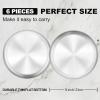 imageEfar 4Piece Stainless Steel Plates 9 Inch Metal Dinner Plates Dishes for Home Picnic Outdoor Camping Healthy ampamp NonToxic Shatterproof ampamp Dishwasher Safe6