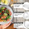 imageEfar 4Piece Stainless Steel Plates 9 Inch Metal Dinner Plates Dishes for Home Picnic Outdoor Camping Healthy ampamp NonToxic Shatterproof ampamp Dishwasher Safe6