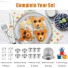 imageEfar Stainless Steel Plates Set of 6 8inch Metal Dinner Plates for Kids Toddlers Great for SelffeedingPicnicOutdoor Camping Healthy ampamp Nontoxic Shatterproof ampamp Dishwasher SafeSilver