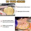 imageEfar Stainless Steel Plates Set of 6 8inch Metal Dinner Plates for Kids Toddlers Great for SelffeedingPicnicOutdoor Camping Healthy ampamp Nontoxic Shatterproof ampamp Dishwasher SafeGold
