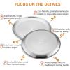 imageEfar Stainless Steel Plates Set of 6 8inch Metal Dinner Plates for Kids Toddlers Great for SelffeedingPicnicOutdoor Camping Healthy ampamp Nontoxic Shatterproof ampamp Dishwasher SafeSilver
