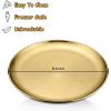 imageEfar Stainless Steel Plates Set of 6 8inch Metal Dinner Plates for Kids Toddlers Great for SelffeedingPicnicOutdoor Camping Healthy ampamp Nontoxic Shatterproof ampamp Dishwasher SafeGold