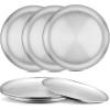 imageEfar Stainless Steel Plates Set of 6 8inch Metal Dinner Plates for Kids Toddlers Great for SelffeedingPicnicOutdoor Camping Healthy ampamp Nontoxic Shatterproof ampamp Dishwasher SafeSilver