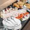 imageEfar Serving Utensils 6 Pieces Stainless Steel Serving Spoon Slotted Spoon Fork Tong Cake Server and Butter Knife for Parties Buffet Banquet Kitchen Mirror Finish ampamp Dishwasher SafeSlimline