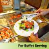 imageEfar Serving Utensils 6 Pieces Stainless Steel Serving Spoon Slotted Spoon Fork Tong Cake Server and Butter Knife for Parties Buffet Banquet Kitchen Mirror Finish ampamp Dishwasher SafeSlimline