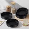 imageEfar Pasta Bowls Set of 435oz Shallow Ceramic Bowl Plates for Serving Dinner Soup ampamp Salad  Stoneware Pasta Plates  Microwave ampamp Dishwasher Safe  Matte BlackMatte Black