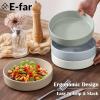 imageEfar Pasta Bowls Set of 435oz Shallow Ceramic Bowl Plates for Serving Dinner Soup ampamp Salad  Stoneware Pasta Plates  Microwave ampamp Dishwasher Safe  Matte BlackMulticolor