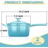 imageEfar Enameled Cast Iron Sauce Pan 2 Quart Dutch Oven Saucepan with Lid Small Sauce Pot for Cooking Boiling Healthy ampamp Non Toxic Induction ampamp Oven Safe Light BlueLight Blue