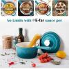 imageEfar Sauce Pan Set with Lid 1Qt ampamp 2Qt Enameled Cast Iron Pot Sets for Kitchen Cooking Small Heavy Duty Dutch Oven Saucepans ampamp Selfbasting Lids InductionReady ampamp Easy Clean RedGreen