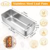 imageEfar Loaf Pan for Homemade Bread3 Pack 12 x 5 Large Stainless Steel Loaf Pans Long Metal Bread Baking Mold for Banana Cake Meatloaf Sourdough Lasagna Nontoxic ampamp Dishwasher Safe4