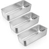imageEfar Loaf Pan for Homemade Bread3 Pack 12 x 5 Large Stainless Steel Loaf Pans Long Metal Bread Baking Mold for Banana Cake Meatloaf Sourdough Lasagna Nontoxic ampamp Dishwasher Safe3