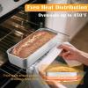 imageEfar Loaf Pan for Homemade Bread3 Pack 12 x 5 Large Stainless Steel Loaf Pans Long Metal Bread Baking Mold for Banana Cake Meatloaf Sourdough Lasagna Nontoxic ampamp Dishwasher Safe2