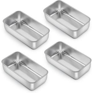 imageEfar Loaf Pan for Homemade Bread3 Pack 12 x 5 Large Stainless Steel Loaf Pans Long Metal Bread Baking Mold for Banana Cake Meatloaf Sourdough Lasagna Nontoxic ampamp Dishwasher Safe4