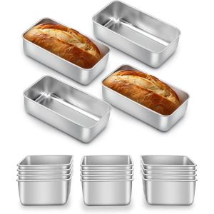imageEfar Loaf Pan for Homemade Bread3 Pack 12 x 5 Large Stainless Steel Loaf Pans Long Metal Bread Baking Mold for Banana Cake Meatloaf Sourdough Lasagna Nontoxic ampamp Dishwasher Safe16