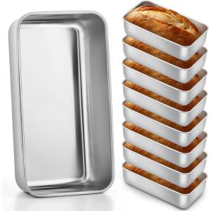 imageEfar Loaf Pan for Homemade Bread3 Pack 12 x 5 Large Stainless Steel Loaf Pans Long Metal Bread Baking Mold for Banana Cake Meatloaf Sourdough Lasagna Nontoxic ampamp Dishwasher Safe8