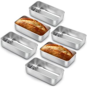 imageEfar Loaf Pan for Homemade Bread3 Pack 12 x 5 Large Stainless Steel Loaf Pans Long Metal Bread Baking Mold for Banana Cake Meatloaf Sourdough Lasagna Nontoxic ampamp Dishwasher Safe6