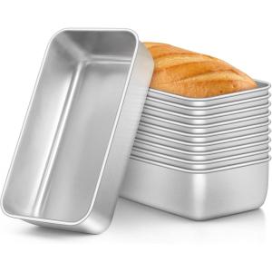 imageEfar Loaf Pan for Homemade Bread3 Pack 12 x 5 Large Stainless Steel Loaf Pans Long Metal Bread Baking Mold for Banana Cake Meatloaf Sourdough Lasagna Nontoxic ampamp Dishwasher Safe10
